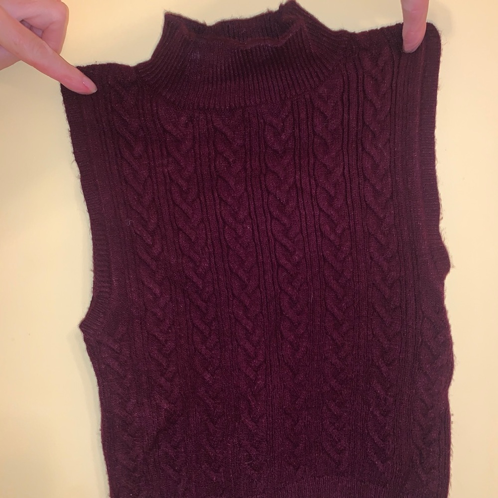 forever 21 crop top sweater turtle neck